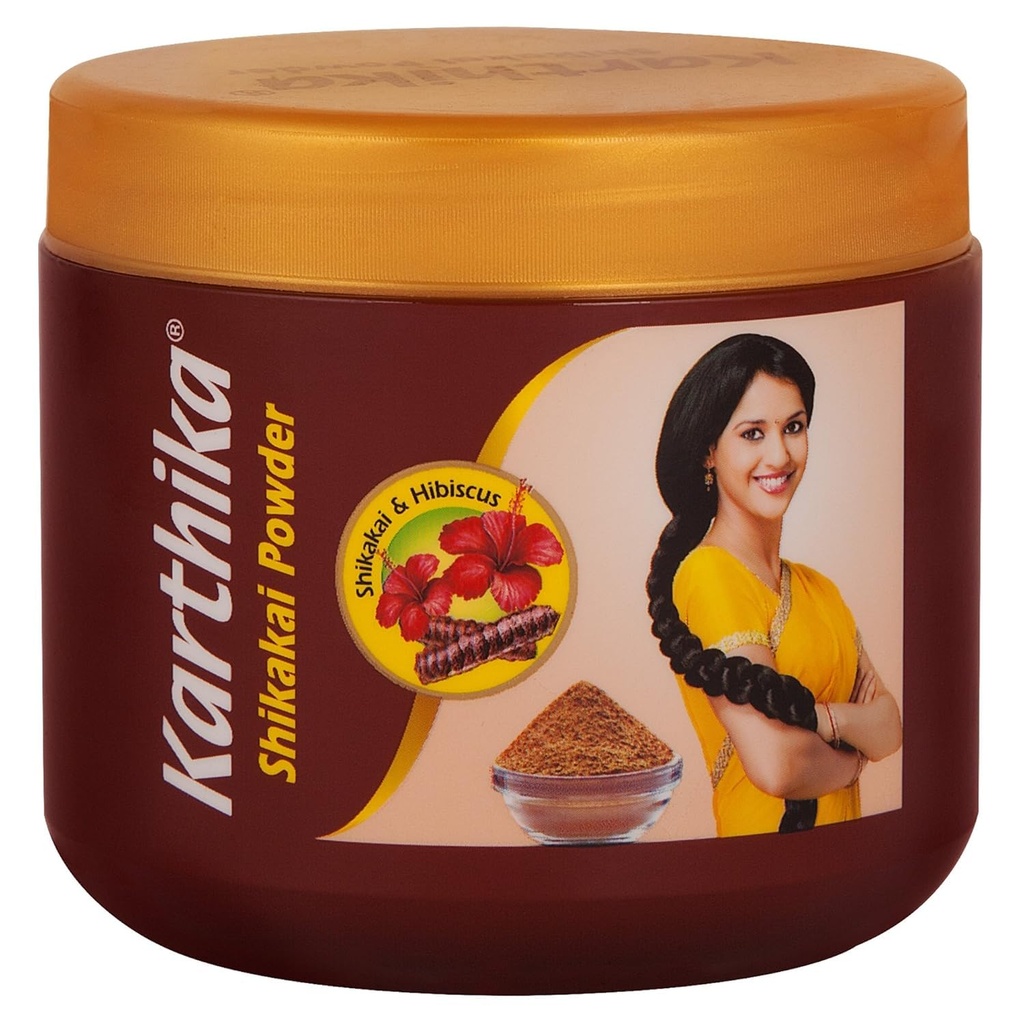 Karthika Shikakai & Hibiscus Powder For Soft, Silky & Healthy Hair, 170G