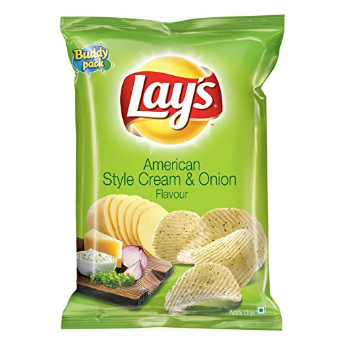 Lay'S Lays Potato Chips - American Style Cream And Onion, 52 Gram Pouch