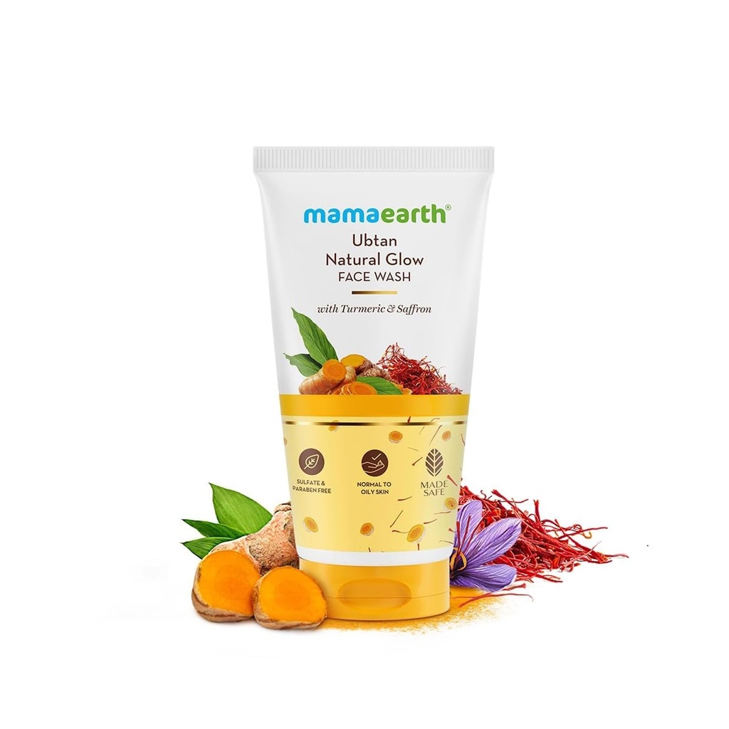 Mamaearth Ubtan Face Wash With Turmeric & Saffron, 50Ml