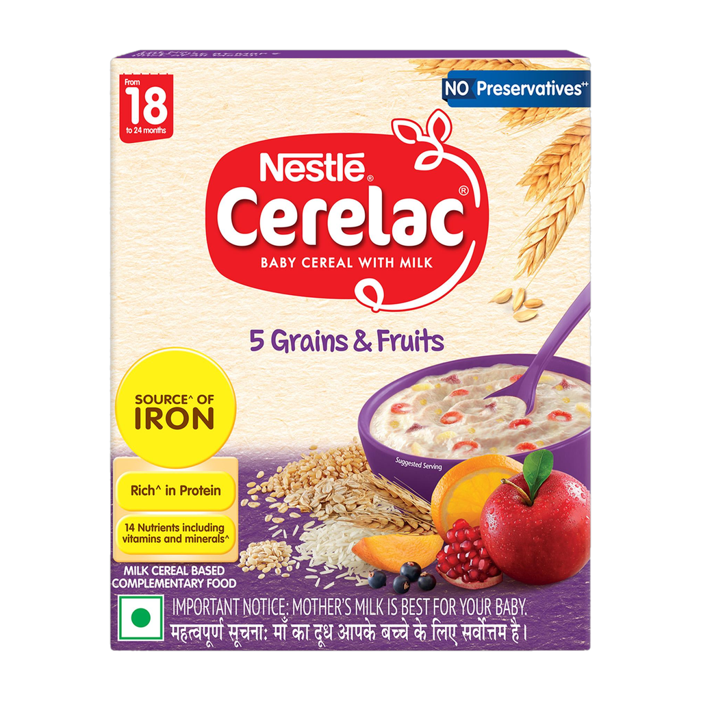 Nestle Cerelac 5 Grains & Fruits 300 Gm (18 To 24 Months)