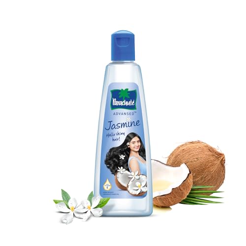 Parachute Advansed Jasmine Enriched Coconut Hair Oil With Vitamin-E | For Scalp Nourishment| Stronger, Softer, Silkier Hair | Indian Hair Oil | All Hair Types| 10.1 Fl.Oz