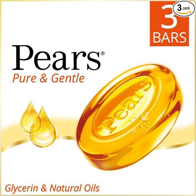 Pears Pure And Gentle Bathing Bar, 3X125G