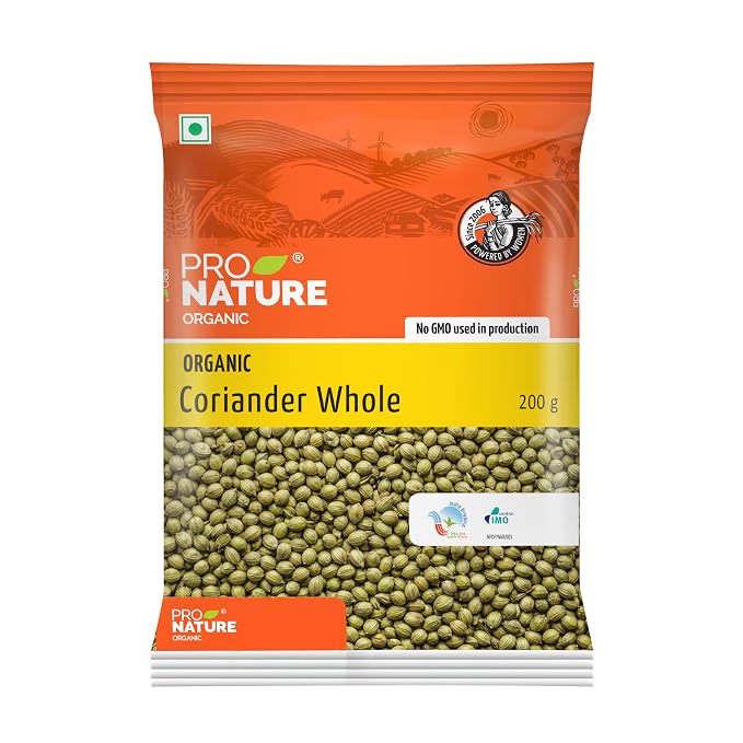 Pro Nature 100% Organic Coriander Whole - 100 Gm | Sabut Dhaniya | Dhania Seeds | Indian Masala | Pure & Natural Seed