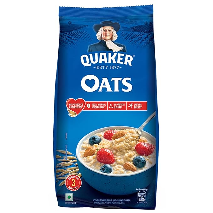 Quaker Oats Multigrain 600G, Rolled Oats Wholegrain, High Protein & Fibre For Weight Loss, Dalia Porridge