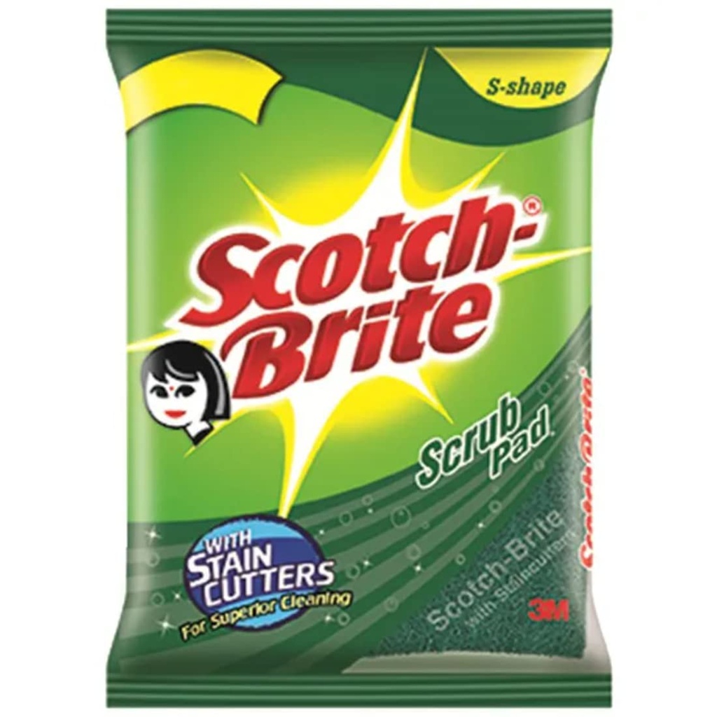Scotch Brite S-Shape Scrub Pad -7.5 X 7.5Cm (Pack Of 1)