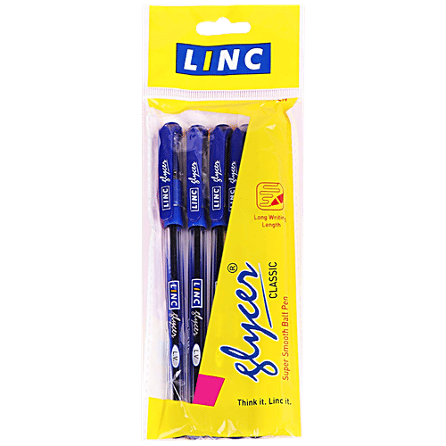 Linc Glycer Classic Super Smooth Ball Pens - Blue Ink, 5 Pcs