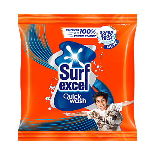 Surf Excel Quick Wash Detergent Powder, 500 G