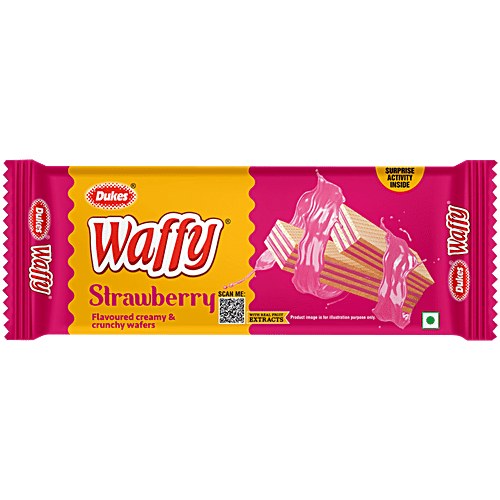 Dukes Waffy Strawberry Flavoured Wafers, 55 G