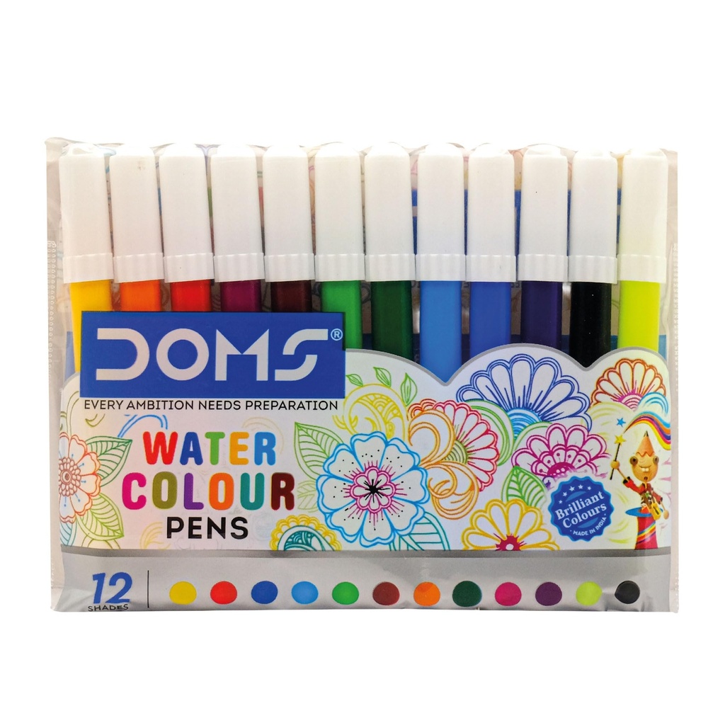 Doms Water Colour Pens - 12 Shades