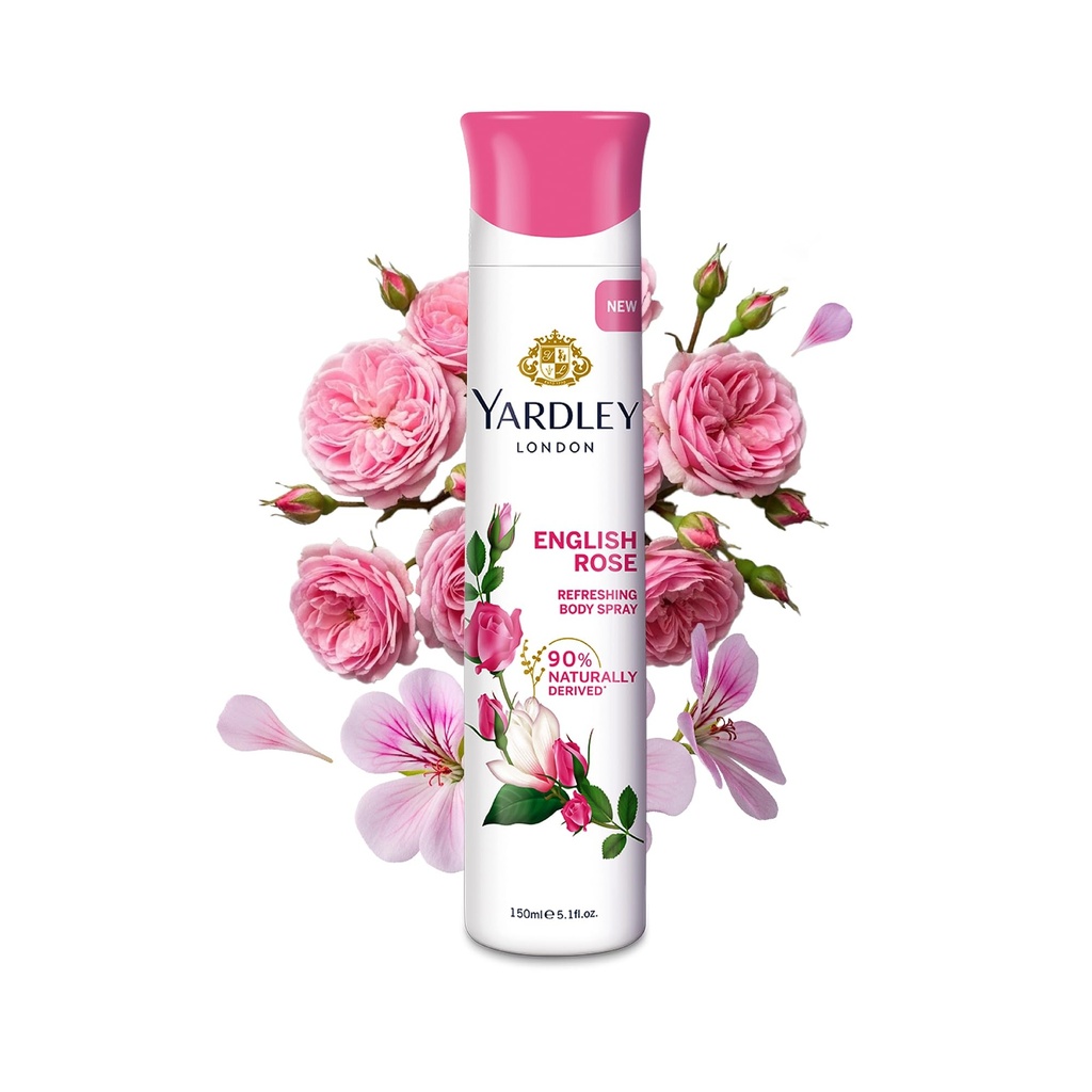 Yardley English Rose Body 150Ml 5 Oz Refreshing Body Spray (Jasmine, 5.07 Fl Oz (Pack Of 1))