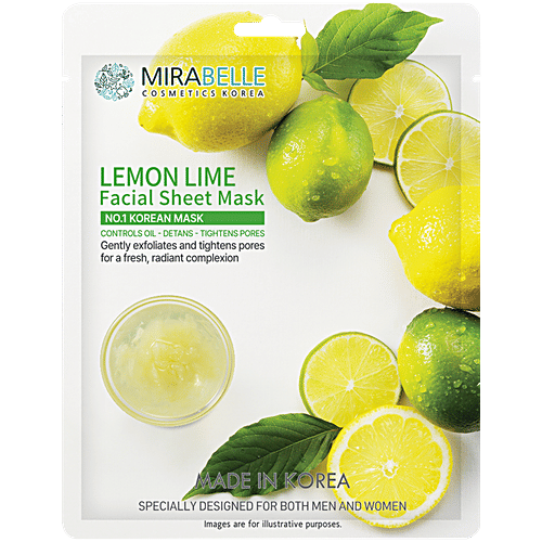 [890427-00007] Mirabelle Korea - Lemon Lime, Fairness Facial Mask, 1 Pc