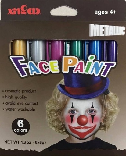 [FACPAI-00274] Metallic Facepainte Marker Helio 6 Colors