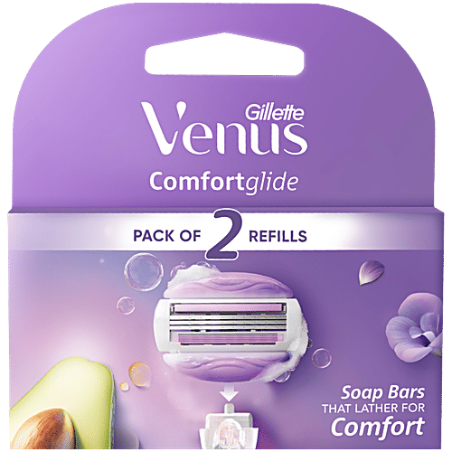 [GILVEN-00328] Gillette Venus Breeze Hair Removal Razor Blade/Refill-Gel Bar With Avocado Oils&Freecia Scent, 2 Pcs