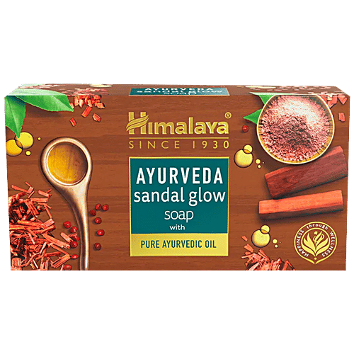 [HAMAYU-00354] Himalaya Ayurveda Sandal Glow Bathing Soap, 125 G