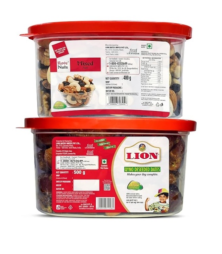[LIOQYN-00459] Lion Deseeded Pre-Packaged Dates, 500 Grams, Fresh