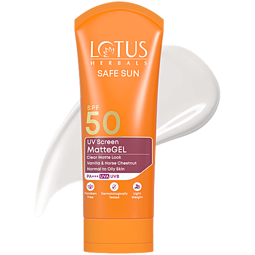 [LOTSUN-00467] Lotus Herbals Uv Safe Sunscreen Matte Gel Pa+++ - Spf 50, 100 G