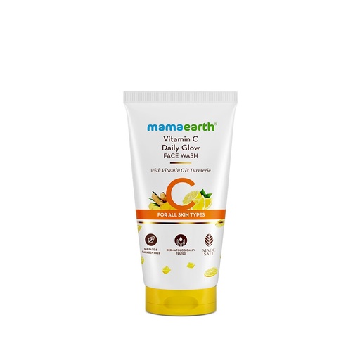 [MAMVIT-00478] Mamaearth Vitamin C Face Wash For Skin Illumination | Gentle & Hydrating Dead Skin Exfoliator With Turmeric | Sulfate & Paraben Free | 1.69 Fl Oz (50Ml)