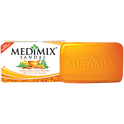 [MEDSAN-00496] Medimix Sandal Bathing Soap Bar - With Eladi Oils, 125 G