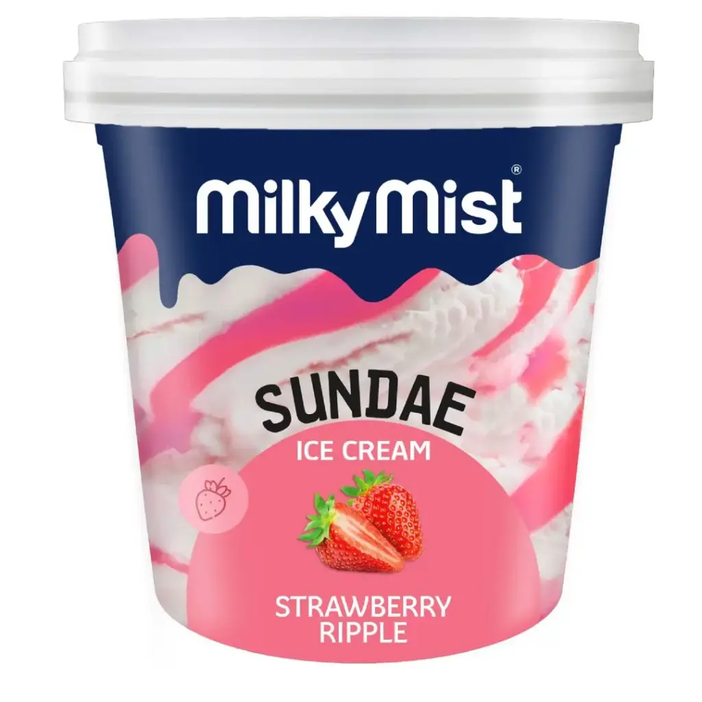 [MMSTR-00534] Milky Mist Sundae Ice Cream | Strawberry - 125Ml