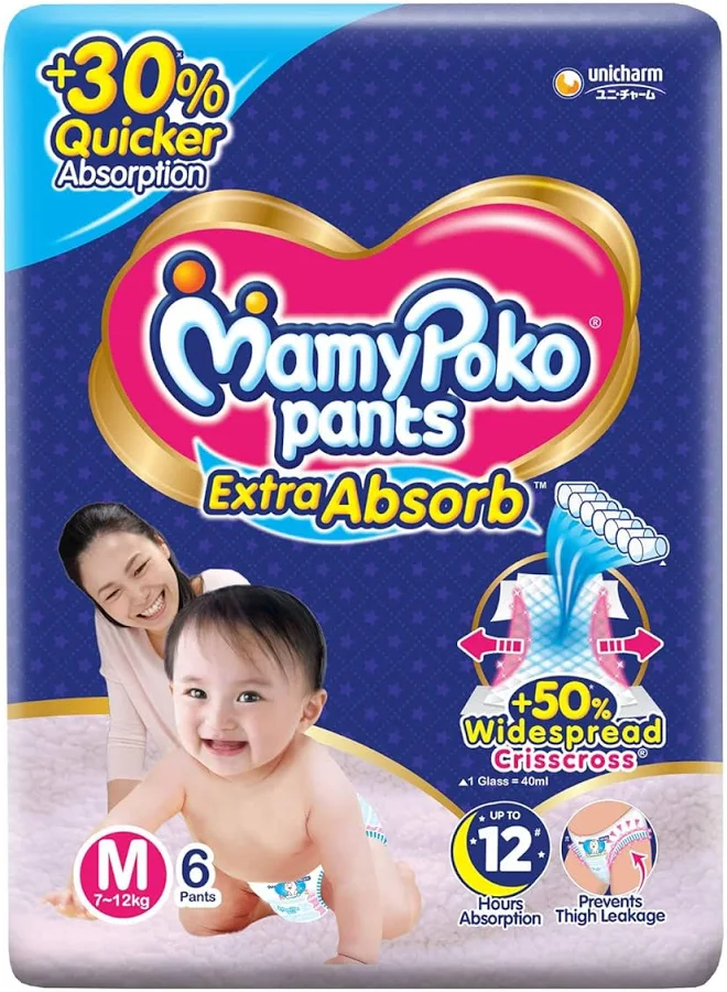 [MOMPAN-00541] Mamypoko Extra Absorb Pants - 6 Pieces