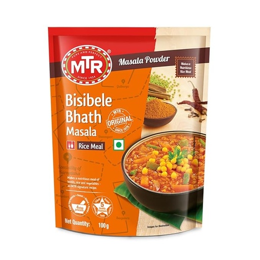 [MTRBIS-00550] Mtr Bisibelebath Masala | Traditional Masalas | Rich Wholesome Rice Masala | 100G
