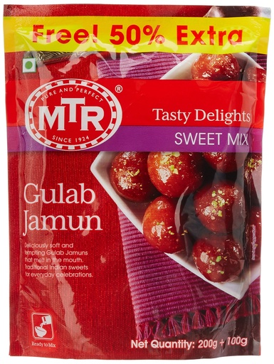 [MTRCUL-00556] Mtr Instant Gulab Jamun Mix, 200G+100G Free