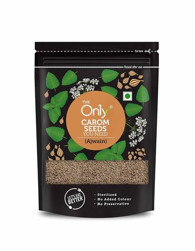 [ONLCAR-00610] On1Y Whole Carom Seeds, 100Gm, Sabut Ajwain Spices, No Added Colour, No Preservatives