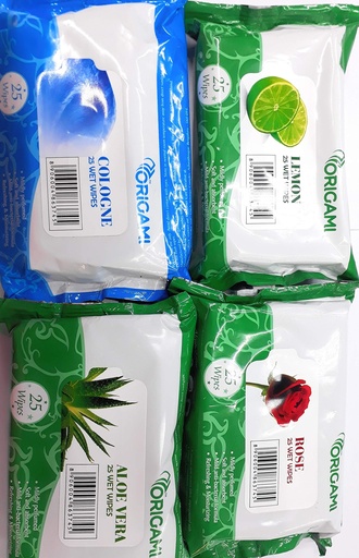 [ORIWIP-00622] Origami So.Soft Wet Wipes - 25 Pulls (Alovera)