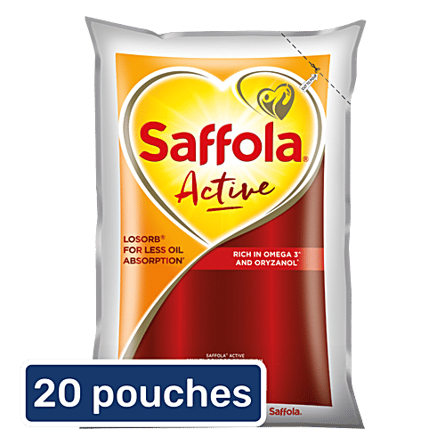 [SAFREF-00732] Saffola Active Multi-Source Refined Rice Bran & Soya Bean Cooking Oil, 20X930 Ml (Multipack)