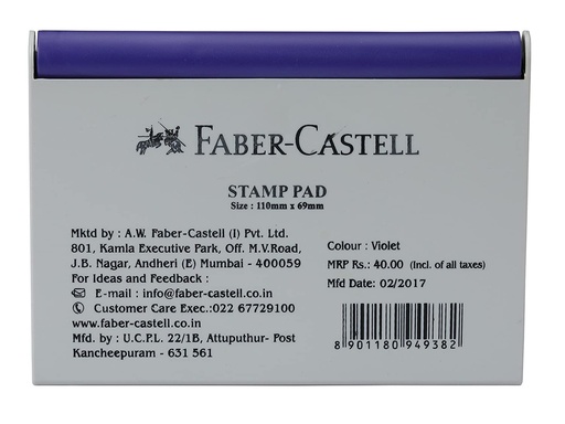 [SAMPAD-00752] Faber-Castell Stamp Pad, 110 X 69 Mm - Violet