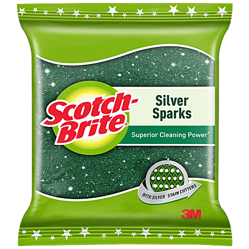 [SCOTCH-00761] Scotch Brite Silver Sparks Scrub Pad, 1 Pc