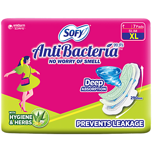 [SOFANI-00790] Sofy Anti-Bacteria Sanitary Pads - Xl, 7 Pcs Pouch