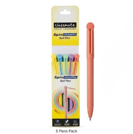 [SPICOL-00796] Classmate Octane Spin Ball Pen Blue - 5 Piece Set