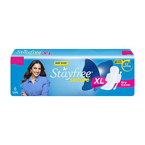 [STASEC-00813] Stayfree Secure Dry Cover With Wings Xl, 6 Pcs