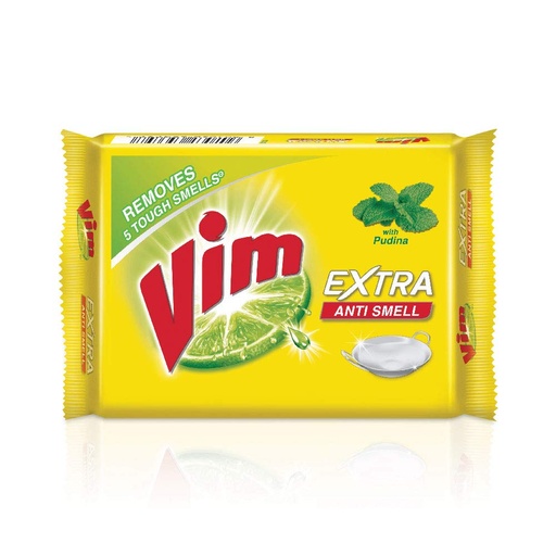 [VIMPUD-00900] Vim Dishwash Anti Smell Bar, Pudina, Removes Tough Food Smells From Utensils 250 G