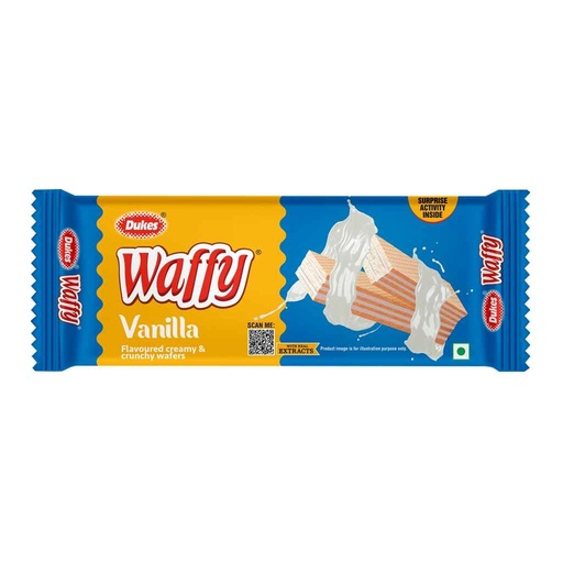 [WAFVAN-00904] Dukes Waffy Vanilla Flavoured Creamy & Crunchy Wafers 55 Gm