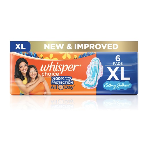 [WHIXL-00912] Whisper Choice Sanitary Pads For Women, Xl 6 Napkins
