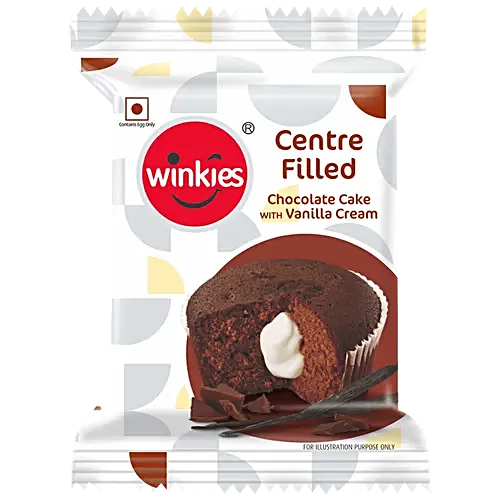 [WRINKL-00925] Winkies Centre Filled Cake - Chocolate With Vanilla Cream, 30 G